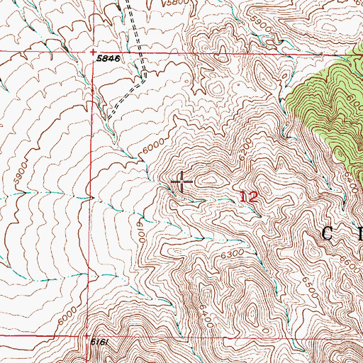 Topographic Map of Buckeye Claim, NM