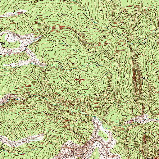 Topographic Map of Burcar Prospect, NM