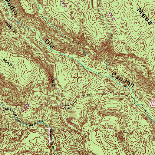 Topographic Map of Avondale, NM