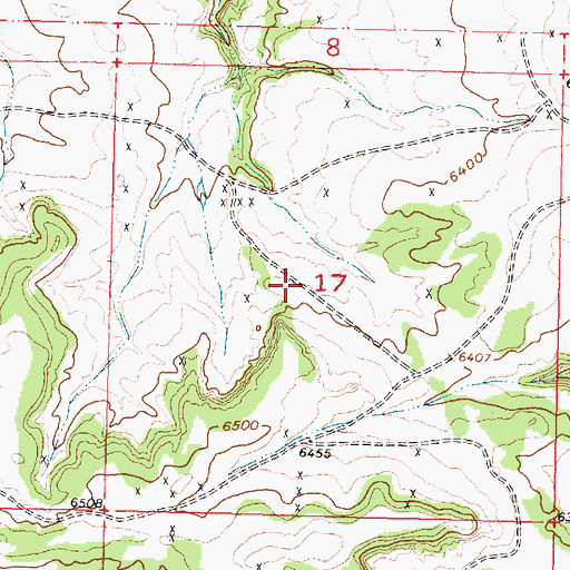 Topographic Map of Betty Mine, NM