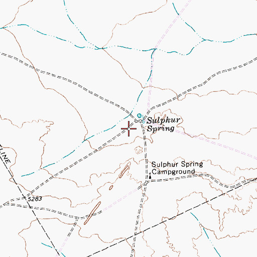 Topographic Map of Sulphur Spring, NM