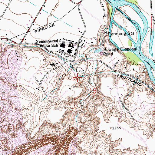 Topographic Map of Richey Pit, NM
