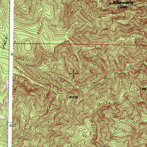 Topographic Map of T.S. Kline Lode, NM