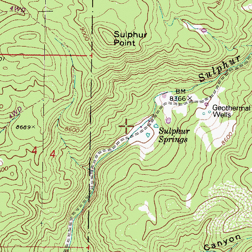 Topographic Map of Sulphur Bank Group, NM