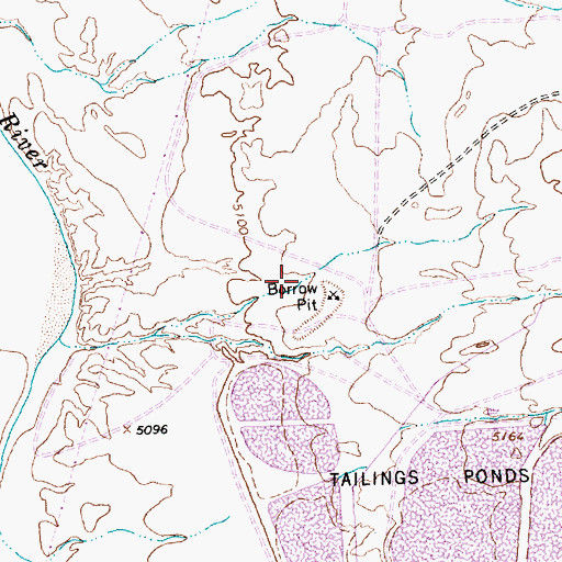 Topographic Map of Borrow Pit, NM