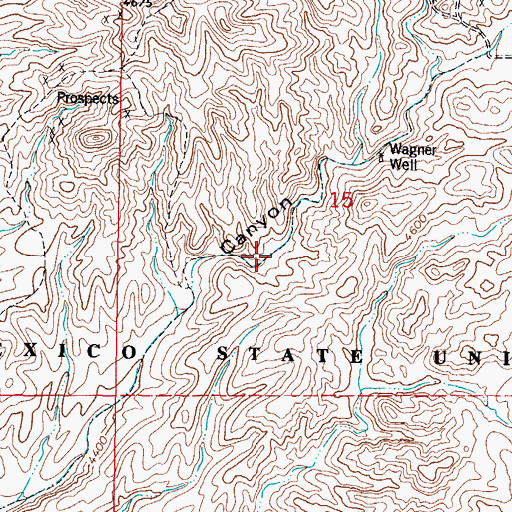 Topographic Map of Piedra Blanca Claim, NM