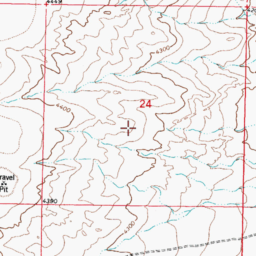 Topographic Map of Lauer Claims, NM