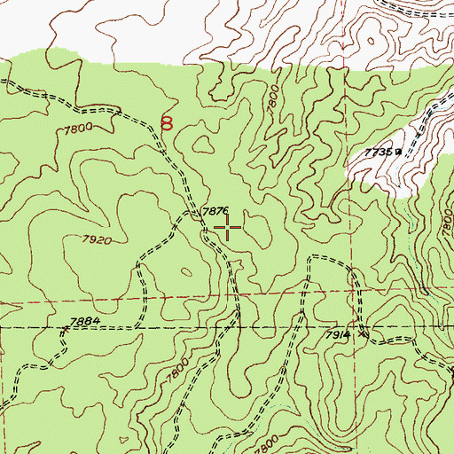 Topographic Map of Zuni Number 1 Prospect, NM