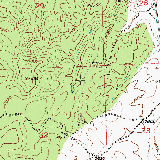 Topographic Map of Juniper Deposit, NM