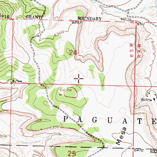 Topographic Map of Saint Anthonys Shaft Number Two, NM