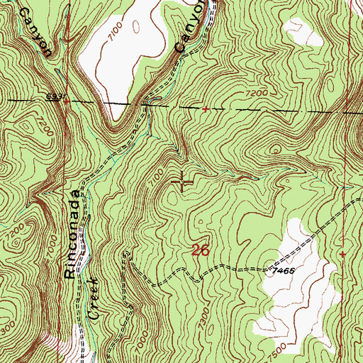 Topographic Map of Boone Mine, NM