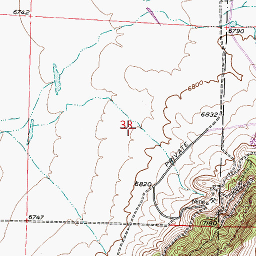 Topographic Map of Vanadium Number 1, NM