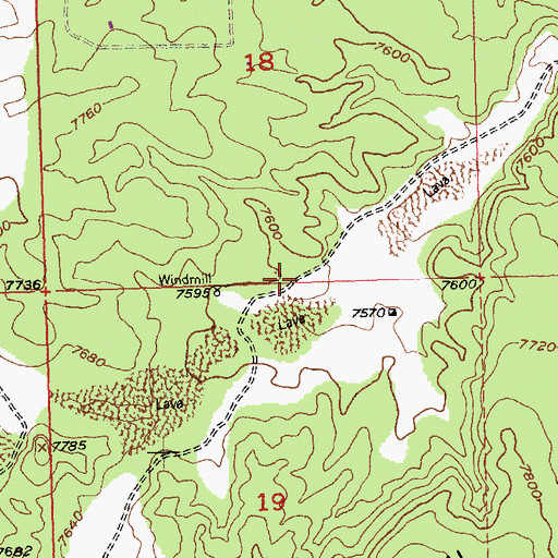 Topographic Map of Betts Deposit, NM