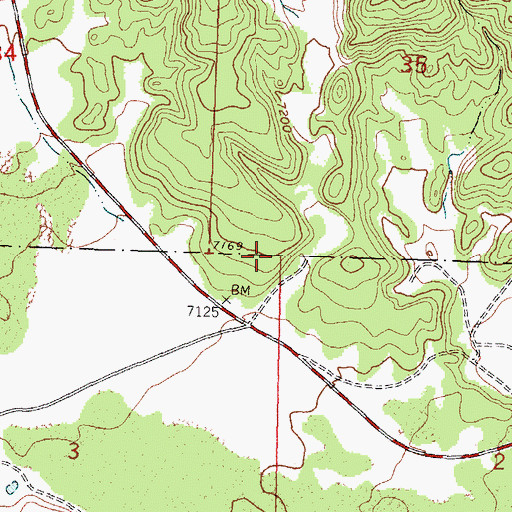 Topographic Map of Twenty Seven Mine, NM
