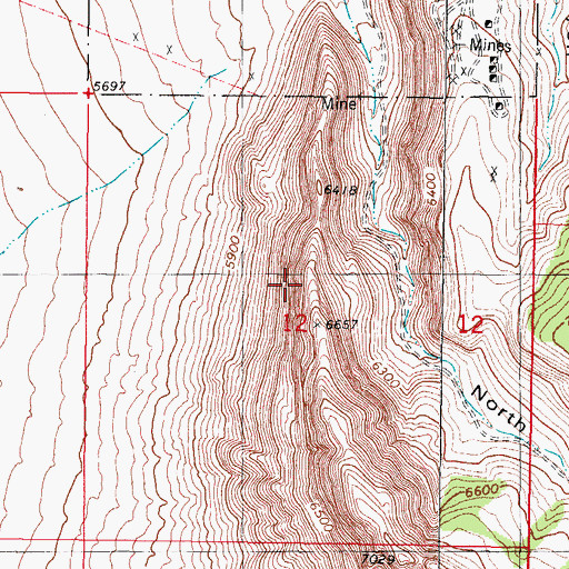 Topographic Map of Miera Prospect, NM