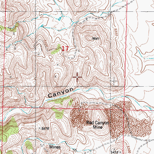 Topographic Map of Red Hill Ext.Claim-Luis Lopez, NM