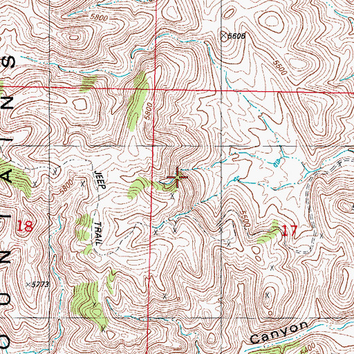 Topographic Map of Big Basin Group-Luis Lopez D Mine, NM