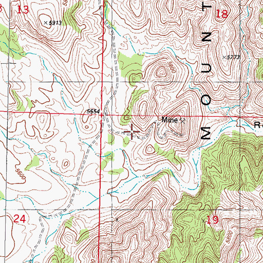 Topographic Map of Black Cat Claims-Luis Lopez, NM