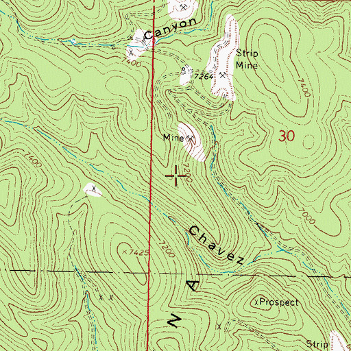 Topographic Map of Manganese Chief, NM