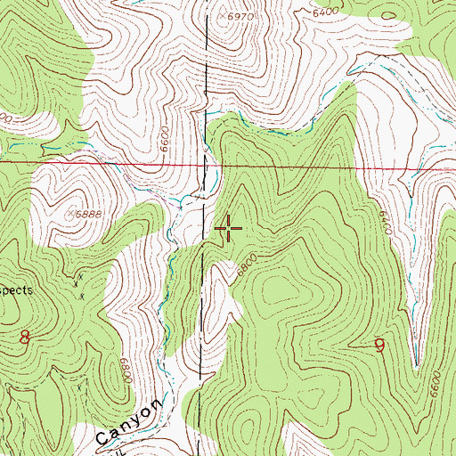 Topographic Map of Bear Canyon Group Mine, NM