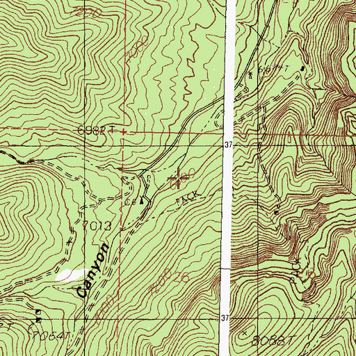 Topographic Map of Manganese Queen, NM