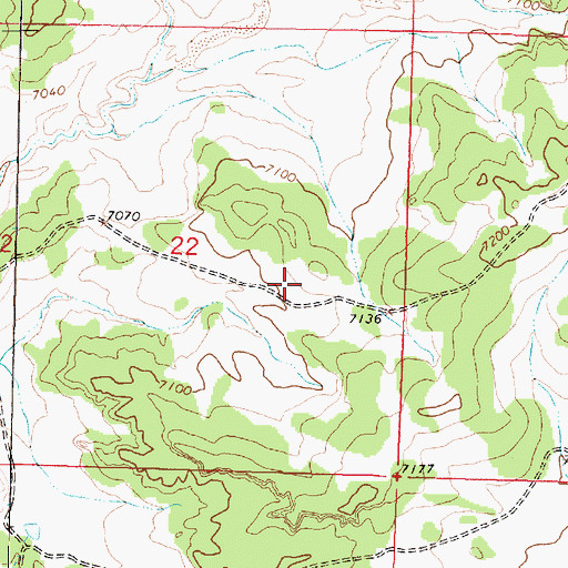 Topographic Map of Landers, NM
