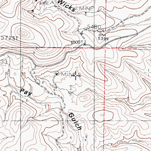 Topographic Map of National Defense Department Number One, NM