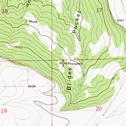 Topographic Map of Llewellyn Mine, NM