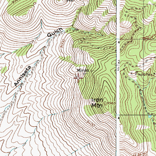 Topographic Map of Iron Mountain Prospect, NM