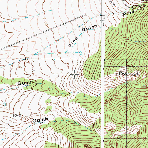 Topographic Map of Justice, NM