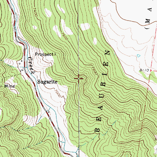 Topographic Map of Hartzel Mine, NM