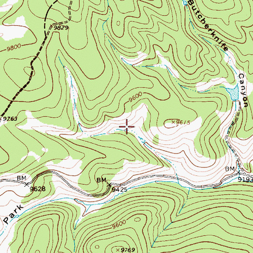 Topographic Map of Free Gold, NM