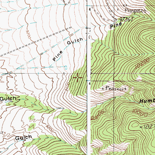 Topographic Map of Tomboy, NM