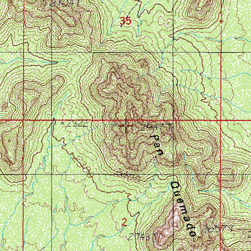 Topographic Map of Pan Quemado, AZ