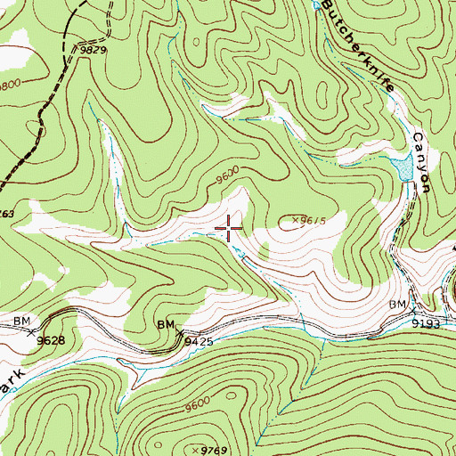 Topographic Map of Emerald, NM