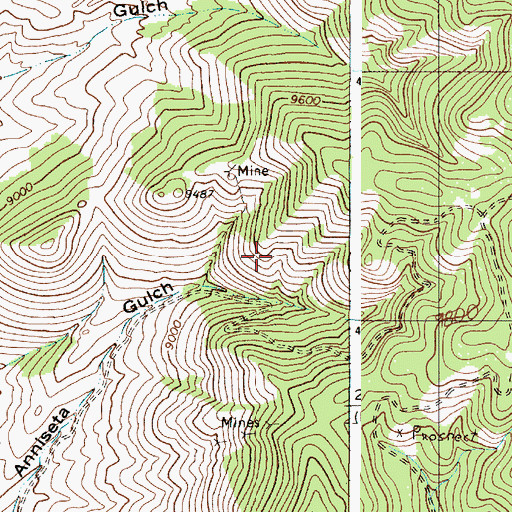 Topographic Map of Denver, NM