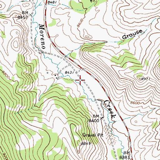 Topographic Map of Oro Dredging Company Claims, NM