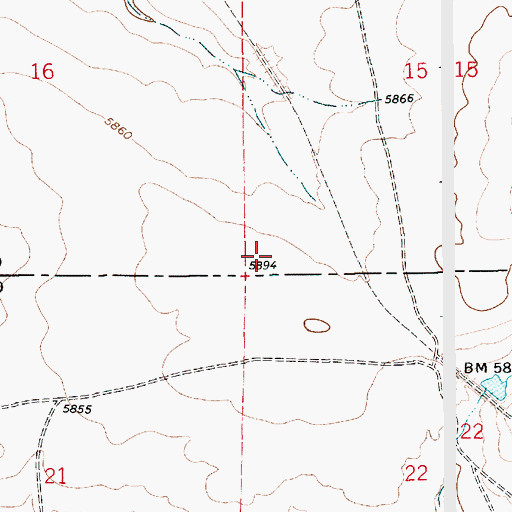 Topographic Map of California 1 Floersheim, NM