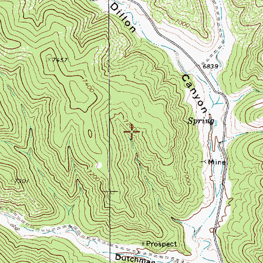 Topographic Map of Blossburg Number Three, NM