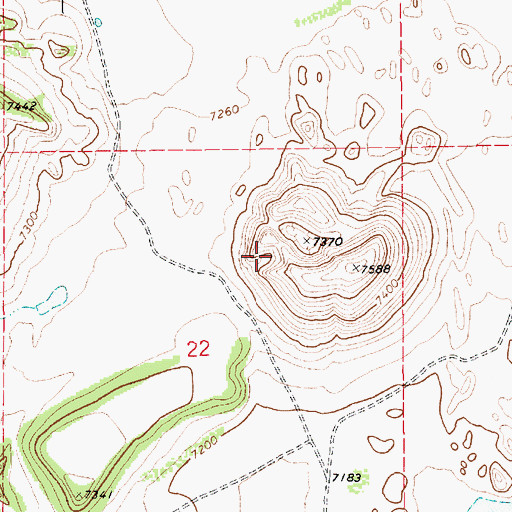 Topographic Map of B T U, NM