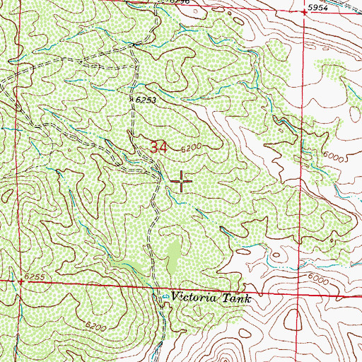 Topographic Map of Hidden Cave Claims, NM