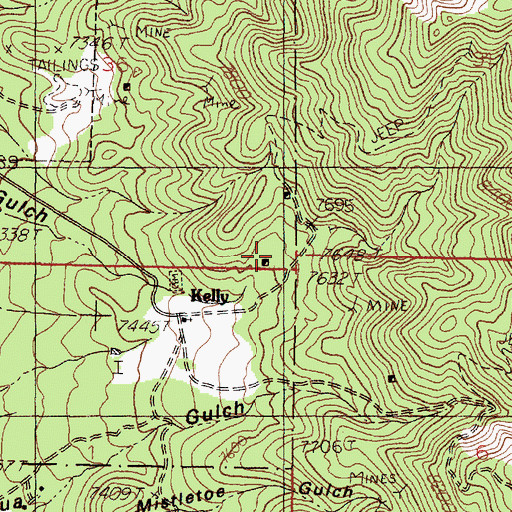 Topographic Map of Traylor Shaft, NM