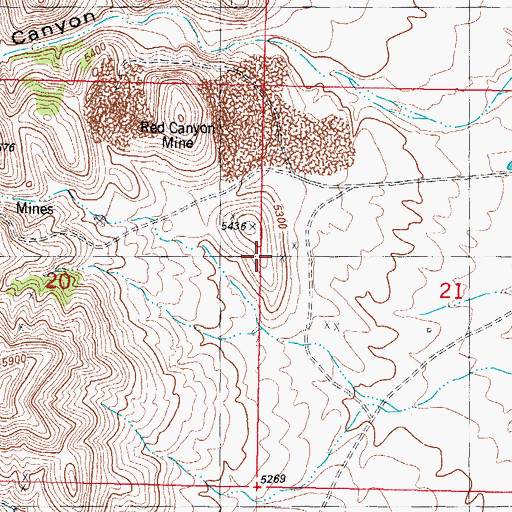 Topographic Map of Frank Number 2-Luis Lopez District, NM