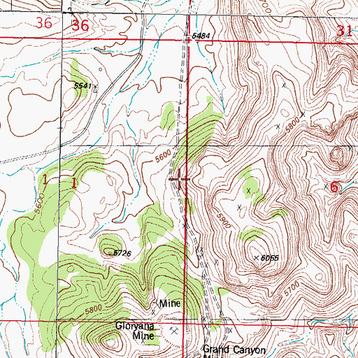 Topographic Map of Lucky Strike Number 1-Luis Lopez District, NM