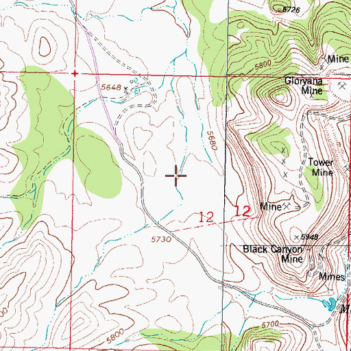 Topographic Map of Geronimo Claims-Luis Lopez District, NM