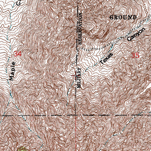 Topographic Map of Texas Canyon Group, NM