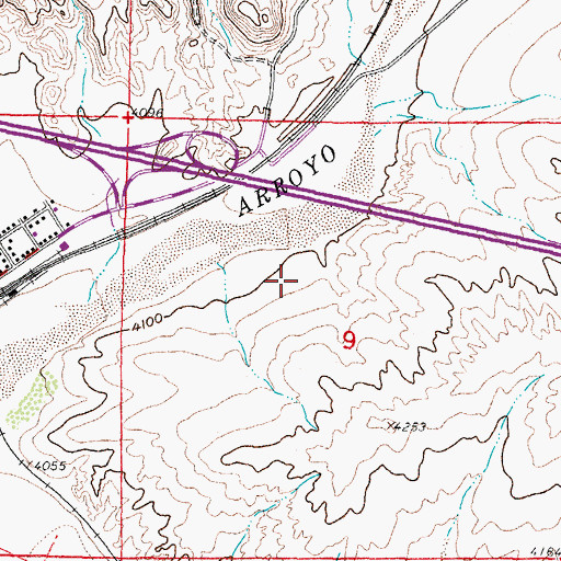 Topographic Map of Rincon Arroyo, NM