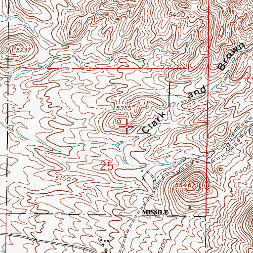Topographic Map of Old Tough Nut Prospect, NM