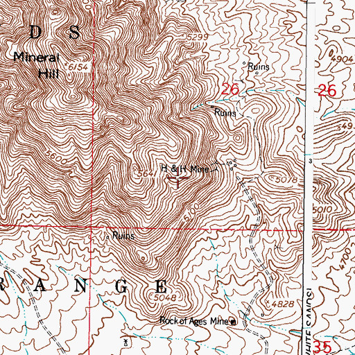Topographic Map of Pagoda Prospect, NM