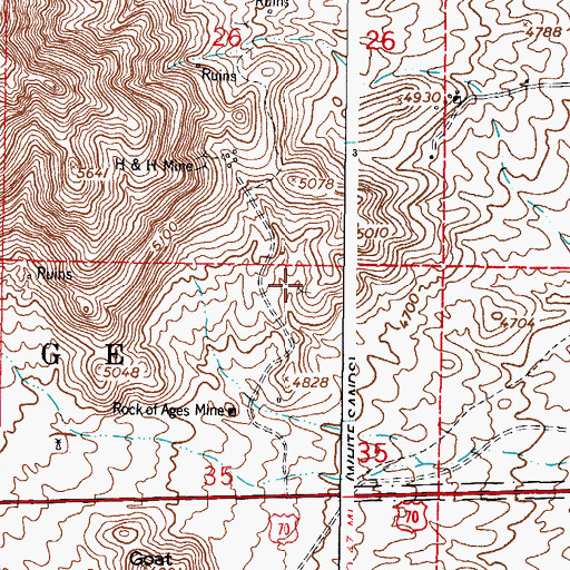 Topographic Map of Maggie G, NM